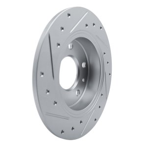 Buick Encore GX Brake Rotor (1) - Rear Right - R1 Concepts - Drilled & Slotted - Silver - `20-`25